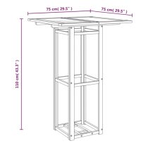 Burke Solid Wood Acacia 5 Piece Outdoor Bar Set In Natural