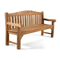 Owen Teak Wooden Garden 4 Seater Bench In Teak