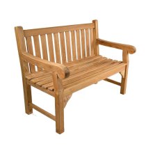 Quin Teak Wooden Garden 2 Seater Bench Teak