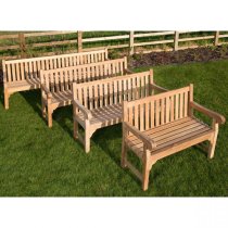 Quin Teak Wooden Garden 2 Seater Bench Teak