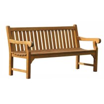 Quin Teak Wooden Garden 4 Seater Bench Teak