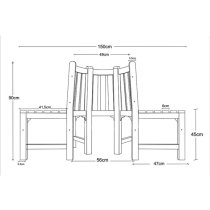 Salvo Teak Wood Half Circle Tree Seating Bench In Teak