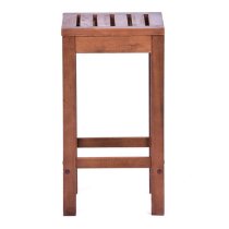 Danil Hardwood Commercial Bar Stool In Teak