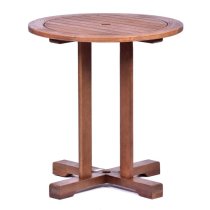 Danil Hardwood Commercial Bar Table Round In Teak