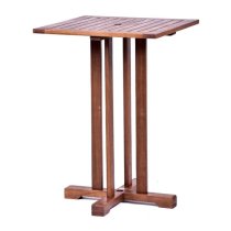 Danil Commercial Hardwood Bar Table Square And 2 Bar Stools