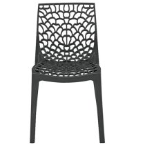 Nicole Polypropylene Side Chair In Anthracite