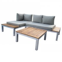 Lucas Acacia Wood Modular Lounge Set With Coffee Table