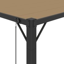 Delia Fabric 3m x 4m Gazebo With Louvered Roof In Taupe