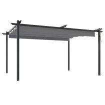 Havro 4m x 3m Garden Gazebo With Retractable Roof In Anthracite