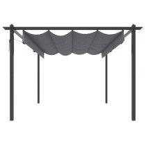 Havro 4m x 3m Garden Gazebo With Retractable Roof In Anthracite