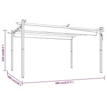 Havro 4m x 3m Garden Gazebo With Retractable Roof In Anthracite