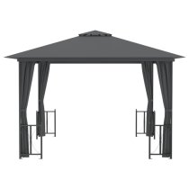 Josie 3m x 3m Gazebo With Sidewalls And Roofs In Anthracite