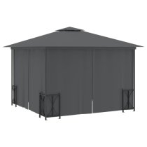 Josie 3m x 3m Gazebo With Sidewalls And Roofs In Anthracite