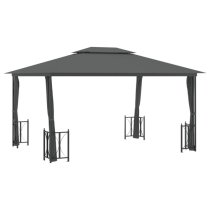 Josie 3m x 4m Gazebo With Sidewalls And Roofs In Anthracite