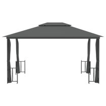 Josie 3m x 4m Gazebo With Sidewalls And Roofs In Anthracite