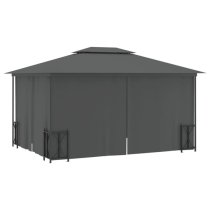 Josie 3m x 4m Gazebo With Sidewalls And Roofs In Anthracite