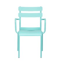 Adrianna Outdoor Aluminium Arm Chair In Solid Blue