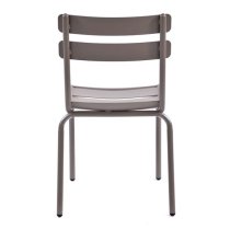 Adrianna Outdoor Aluminium Side Chair In Grey