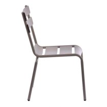 Adrianna Outdoor Aluminium Side Chair In Grey