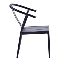 Matador Outdoor Aluminium Side Chair In Black