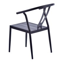 Matador Outdoor Aluminium Side Chair In Black