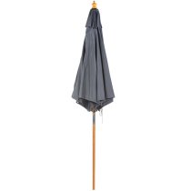 Lavi Round 2.5M Parasol With Wood Pulley In Dark Grey