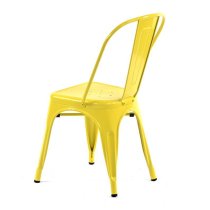 Maire Retro Style Metal Side Chair In Yellow