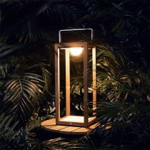 Lanza Outdoor Wooden Floor Lamp In Teak