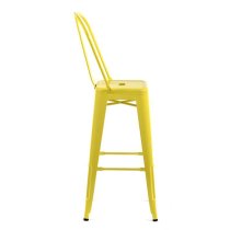 Talli Metal High Bar Chair In Yellow