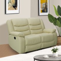 Sorreno 3+2 Bonded Leather Recliner Sofa Set In Ivory