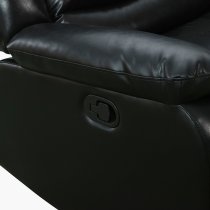 Sorreno Bonded Leather Recliner Corner Sofa In Black