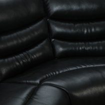 Sorreno Bonded Leather Recliner Corner Sofa In Black