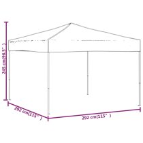 Truett Oxford Fabric 3m x 3m Folding Party Tent In Taupe