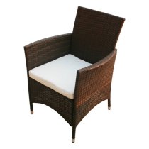 Truro Rattan 5 Piece Outdoor Dining Set with Cushions In Brown