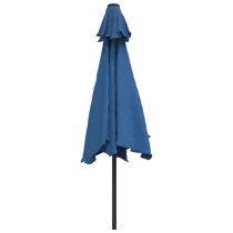 Gloria Parasol With LED Lights And Steel Pole In Azure