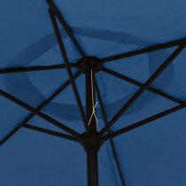 Gloria Parasol With LED Lights And Steel Pole In Azure