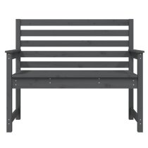 Dove Solid Wood Pine Garden Seating Bench Small In Grey