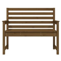 Dove Solid Wood Pine Garden Seating Bench Small In Honey Brown