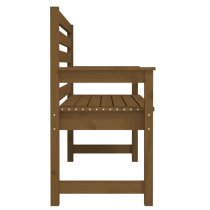 Dove Solid Wood Pine Garden Seating Bench Small In Honey Brown