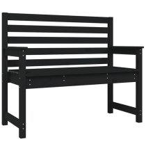 Dove Solid Wood Pine Garden Seating Bench Small In Black