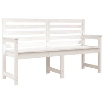 Dove Solid Wood Pine Garden Seating Bench Large In White