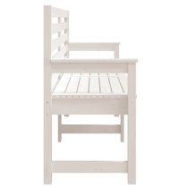 Dove Solid Wood Pine Garden Seating Bench Large In White