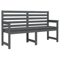 Dove Solid Wood Pine Garden Seating Bench Large In Grey