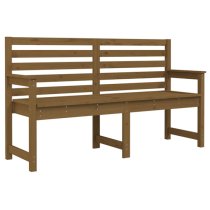 Dove Solid Wood Pine Garden Seating Bench Large In Honey Brown