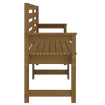 Dove Solid Wood Pine Garden Seating Bench Large In Honey Brown