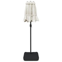 Aelia Fabric Double-Head Parasol In White With LED Lights