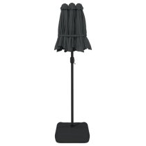 Aelia Fabric Double-Head Parasol In Anthracite With LED Lights