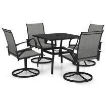 Clayton Small Steel 5 Piece Garden Dining Set In Anthracite