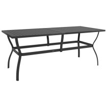 Clayton Large Steel 9 Piece Garden Dining Set In Anthracite