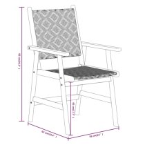 Corbin Small Acacia Wood 3 Piece Garden Dining Set In Natural